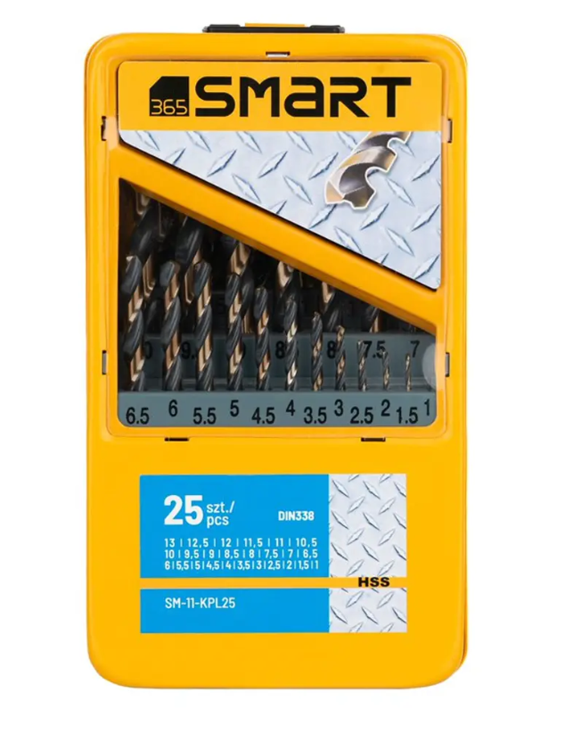 Zestaw wierteł HSS do metalu (25 szt.) Smart365